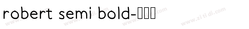 robert semi bold字体转换
